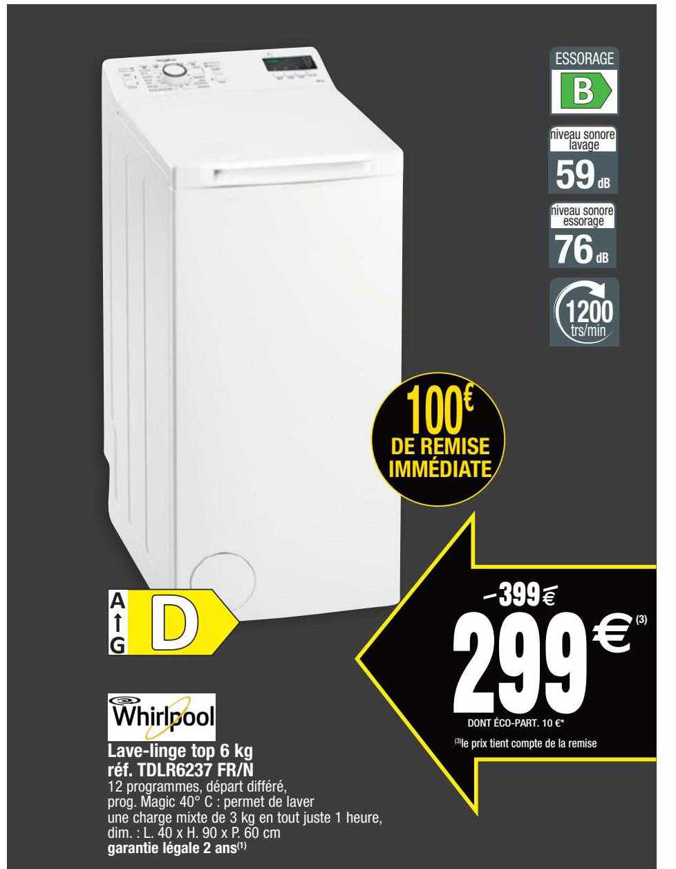 lave-linge top 6 kg whirlpool
