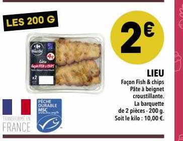 lieu façon fish & chips