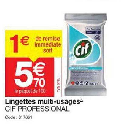 lingettes multi-usages cif professional