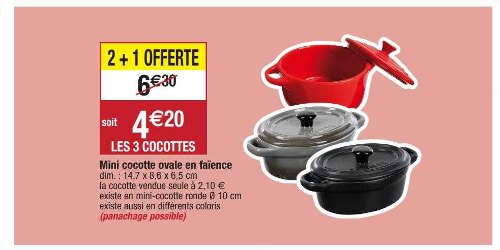 Mini Cocotte Ovale En Faïence