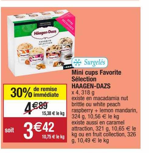mini cups favorite sélection häagen-dazs