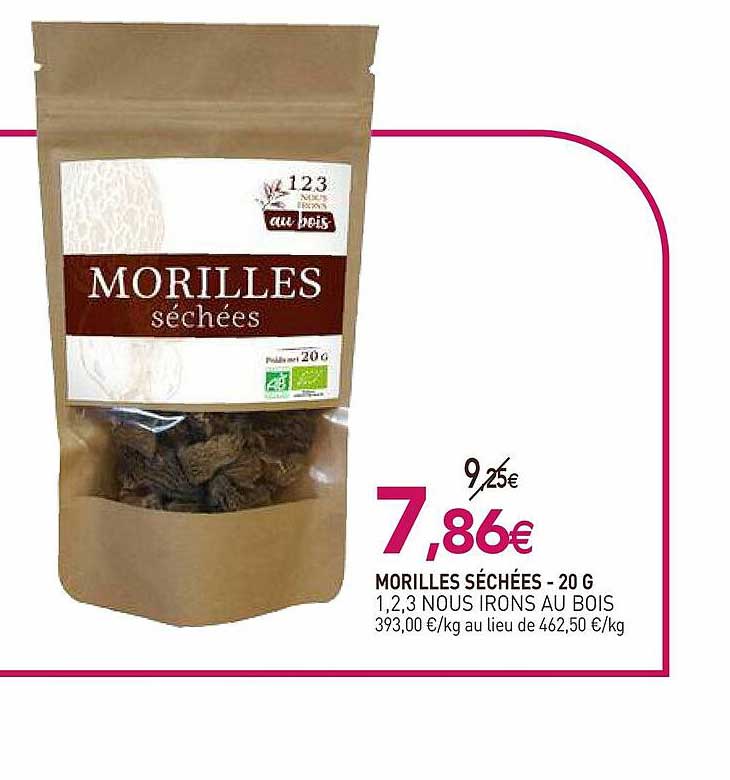morilles séchées 1,2,3 nous irons au bois - 20g