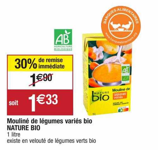 mouliné de légumes varié bio nature bio