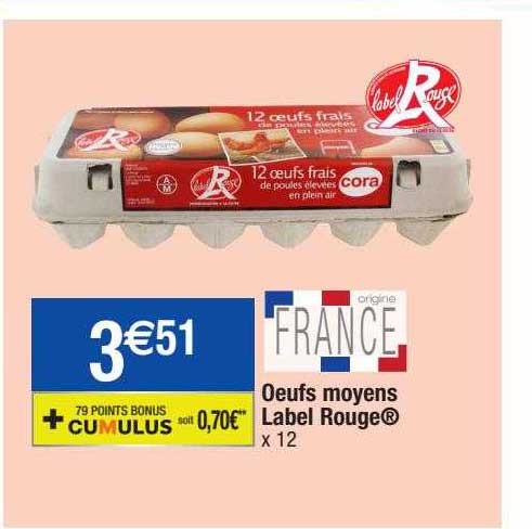 oeufs moyens label rouge