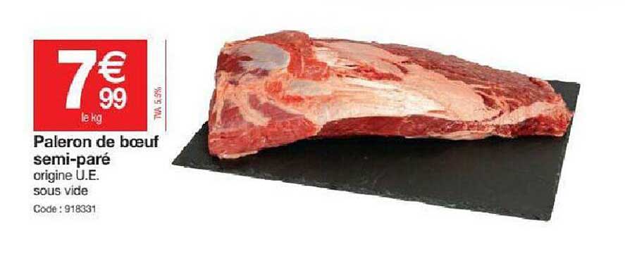 paleron de bœuf semi-paré