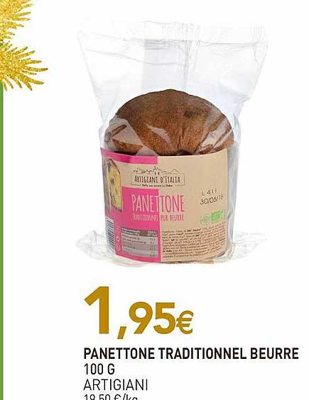 panettone traditionnel beurre artigiani