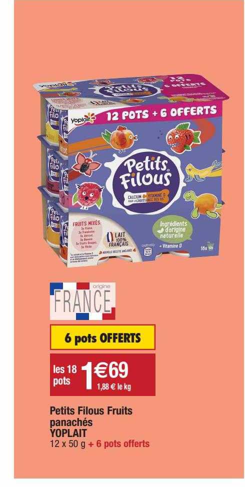 Petits Filous Fruits Panachés Yoplait