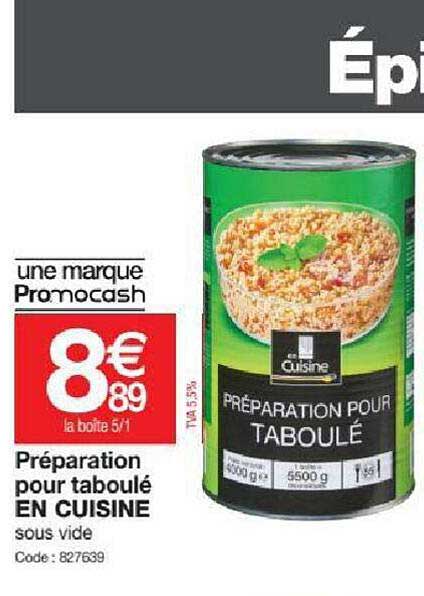 Préparation Pour Taboulé En Cuisine