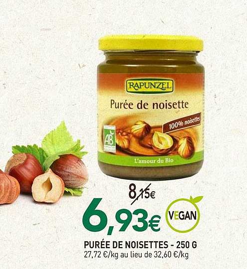 Purée De Noisettes Rapunzel - 250 G