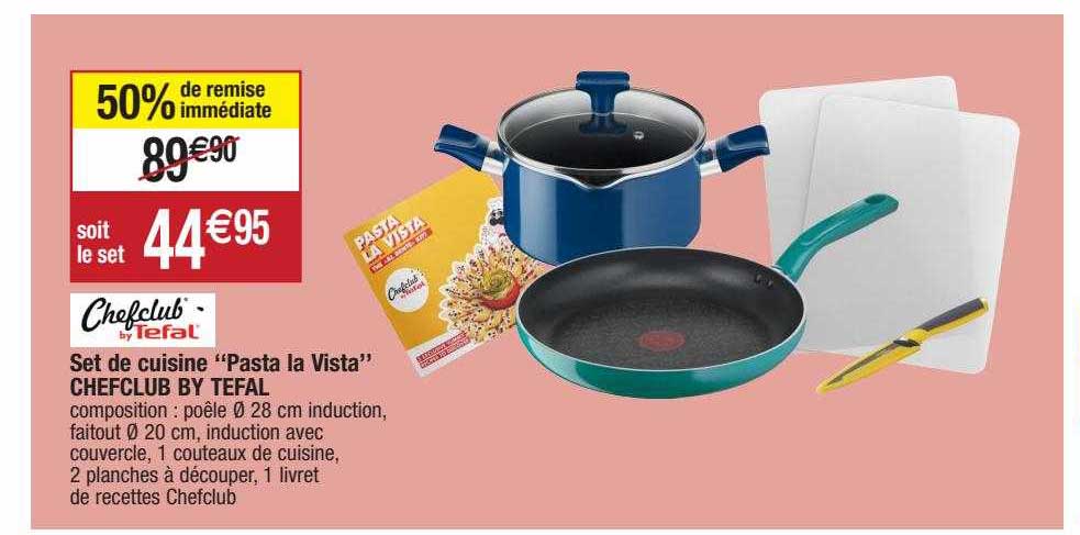 set de cuisine "pasta la vista" chefclub by tefal