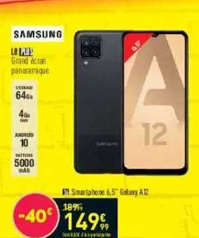 smartphone 6,5" galaxy a12 samsung