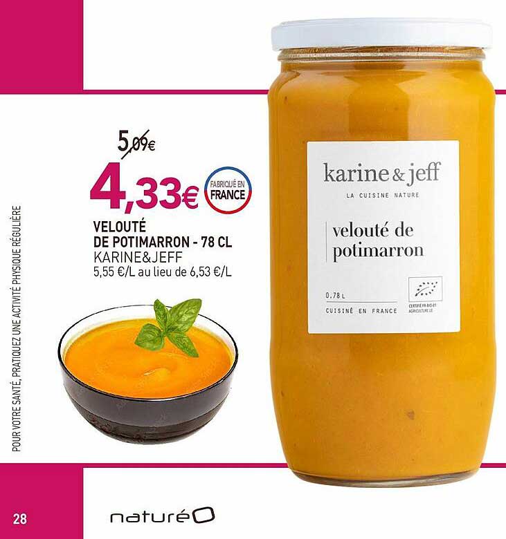 velouté de potimarron karine & jeff - 78 cl
