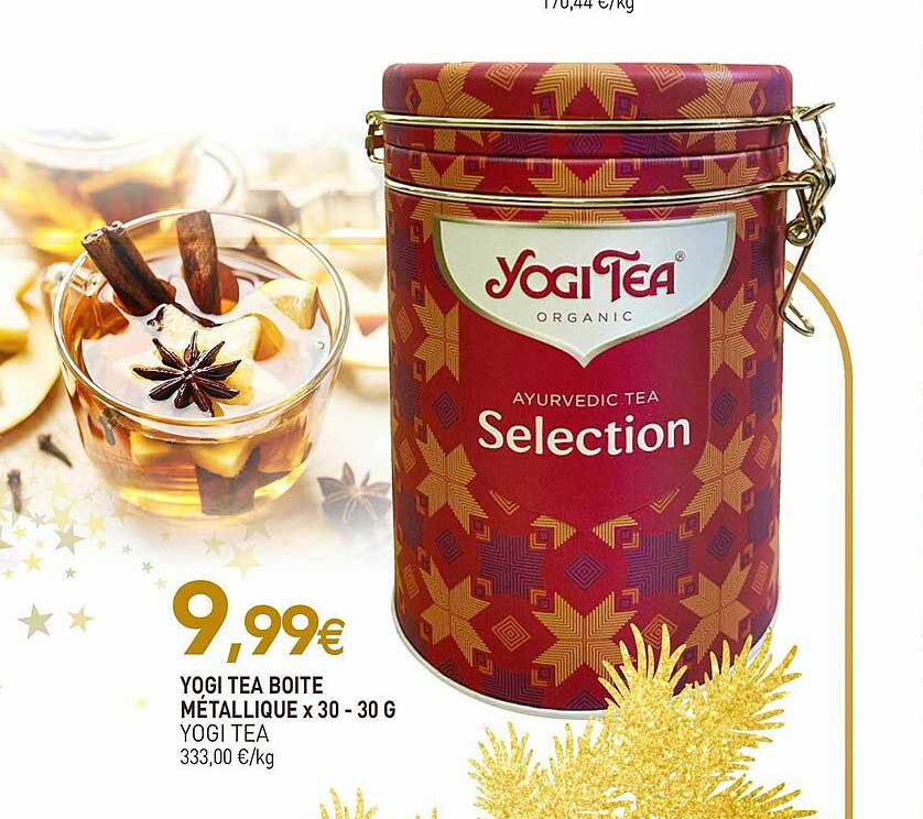 yogi tea boîte métallique x30 - 30g yogi tea