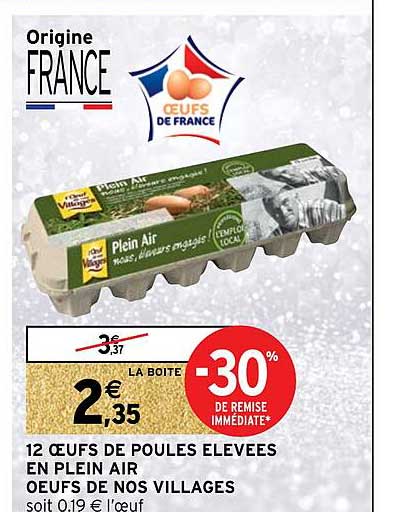 12 œufs de poules élevées en plein air œufs de nos villages