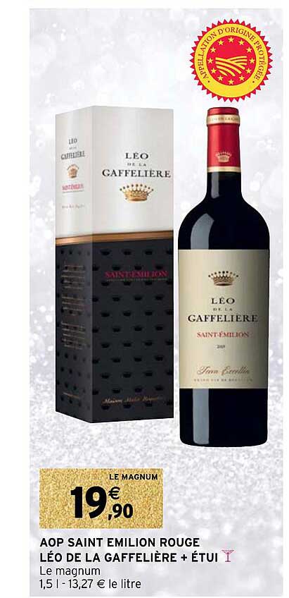 aop saint émilion rouge léo de la gaffelière + étui