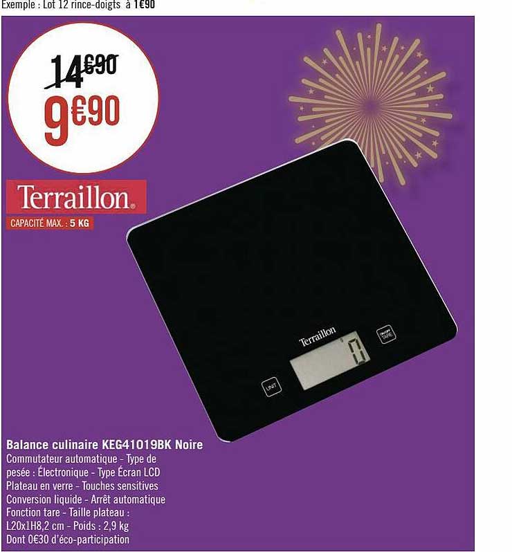 balance culinaire keg41019bk noire terraillon