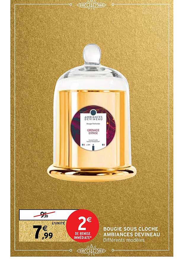 bougie sous cloche ambiances devineau