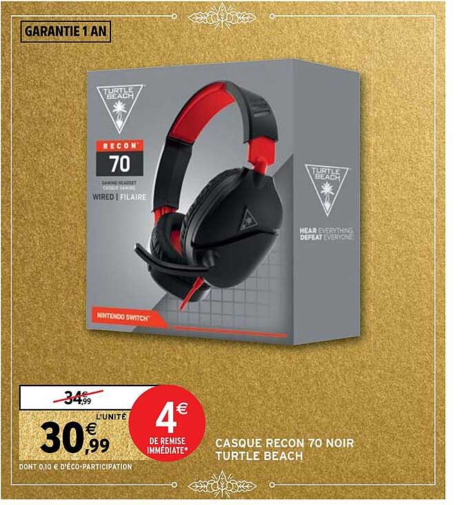 casque recon 70 noir turtle beach