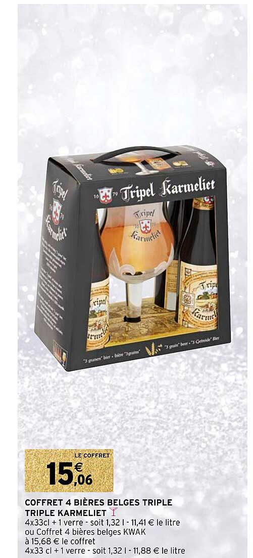 Coffret 4 Bières Belges Triple Triple Karmeliet