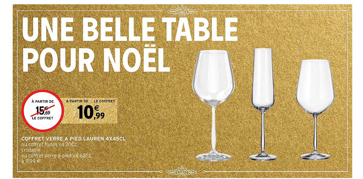 coffret verre à pied lauren 4x45 cl