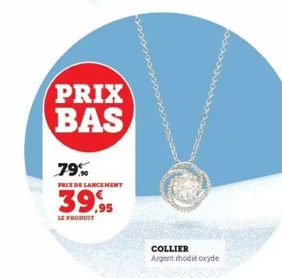 collier argent rhodié oxyde