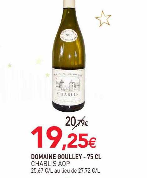 Domaine Goulley Chablis Aop - 75 Cl