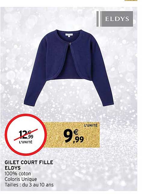 gilet court fille eldys