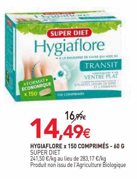 hygiaflore x 150 comprimés super diet - 60 g