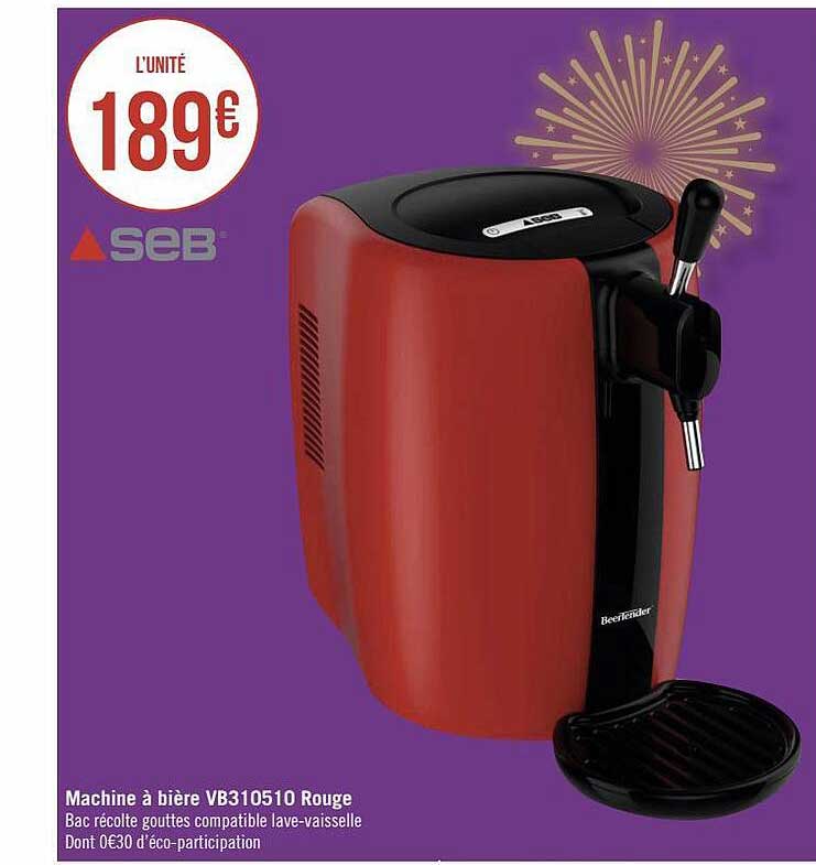 Machine à Bière Vb310510 Rouge Seb