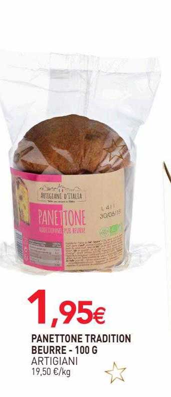 panettone tradition beurre artigiani - 100 g