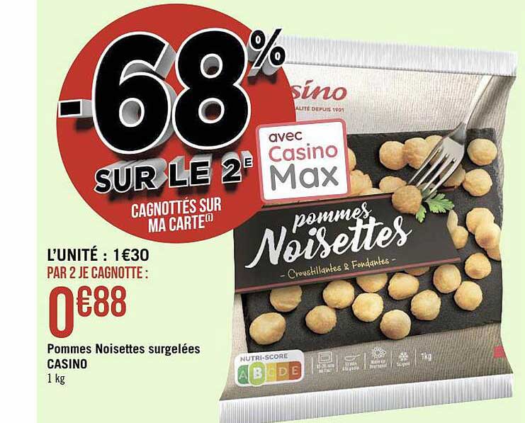 Pommes Noisettes Surgelées Casino