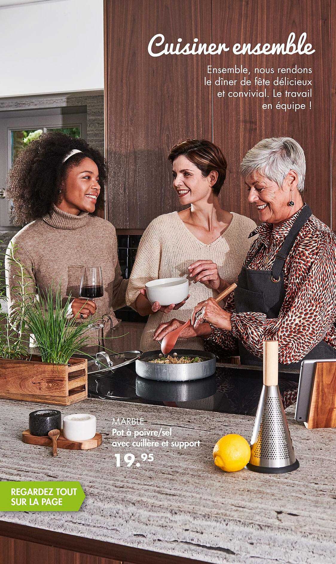 pot à poivre-sel avec cuillère et support marble