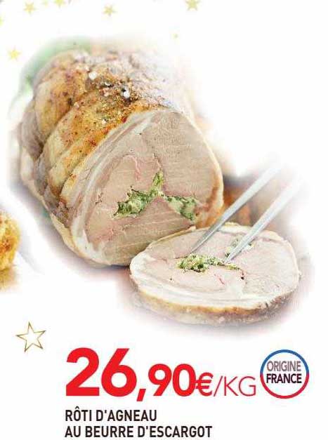 rôti d'agneau au beurre d'escargot