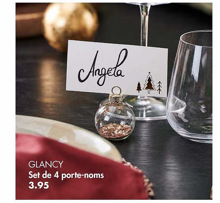 Set De 4 Porte-nnoms Glancy