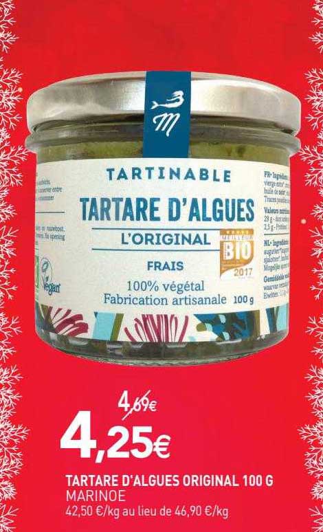 Tartare D'algues Original Marinoe 100 G
