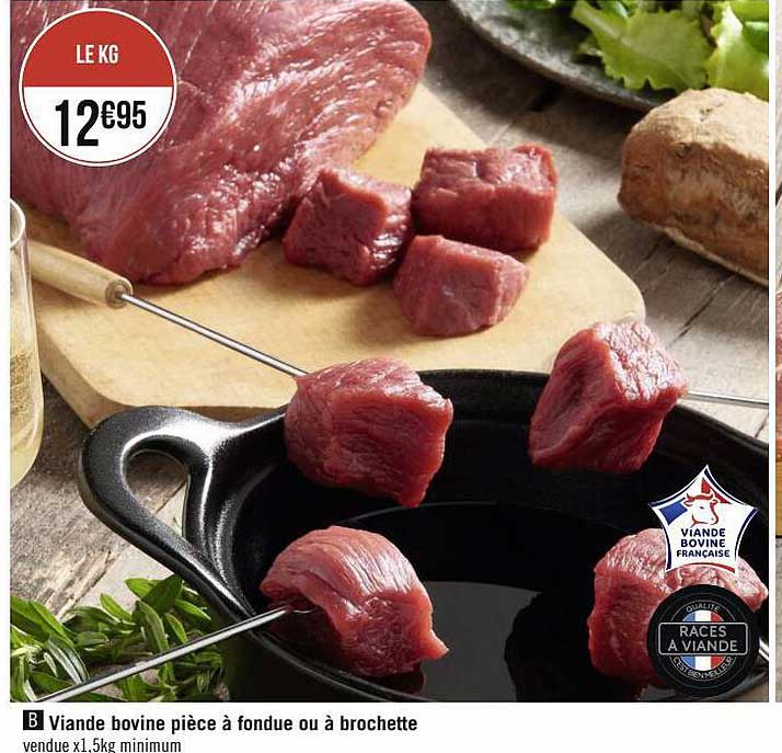 Viande Bovine Pièce à Fondue Ou à Brochette