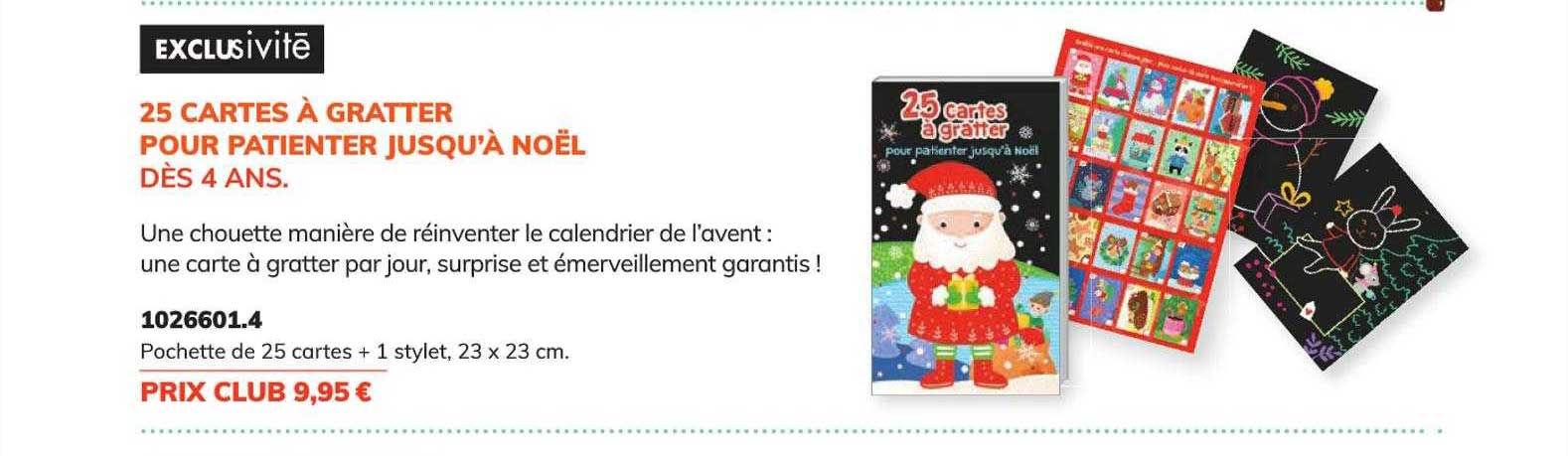 25 cartes à gratter pour patienter jusqu'à noël
