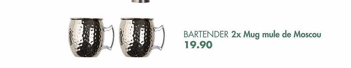 2x mug mule de moscou bartender
