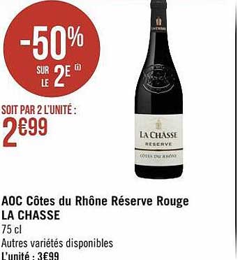 aoc côtes du rhône réserve rouge la chasse