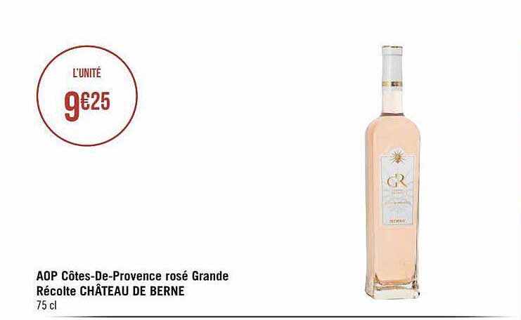 aop côtes-de-provence rosé grande récolte château de berne