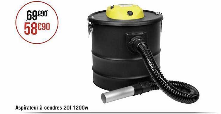aspirateur à cendres 20l 1200w