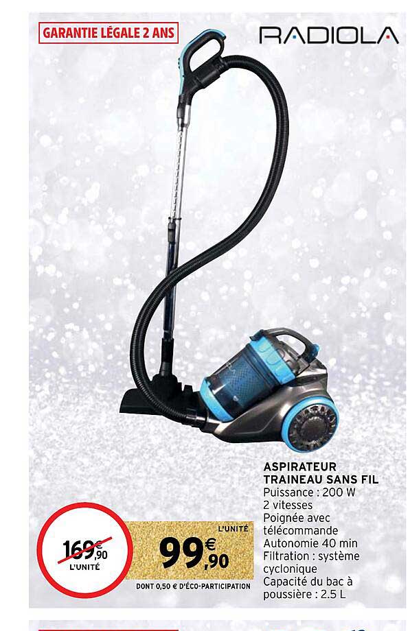 Aspirateur Traîneau Sans Fil Radiola