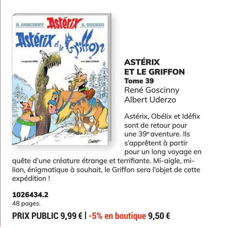 astérix et le griffon tome 39  - rené goscinny - albert uderzo