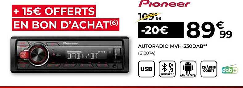 Autoradio Mvh-330dab Pioneer