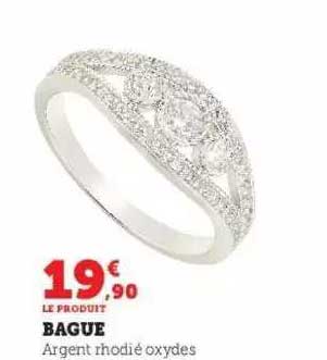 bague argent rhodié oxydes