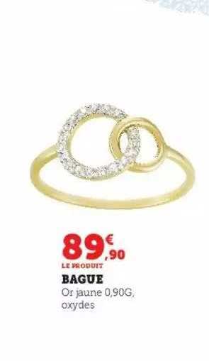 bague or jaune 0,90g, oxydes