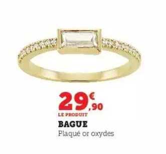 bague plaqué or oxydes