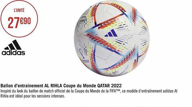 ballon d'entrainement al rihla coupe du monde qatar 2022 adidas