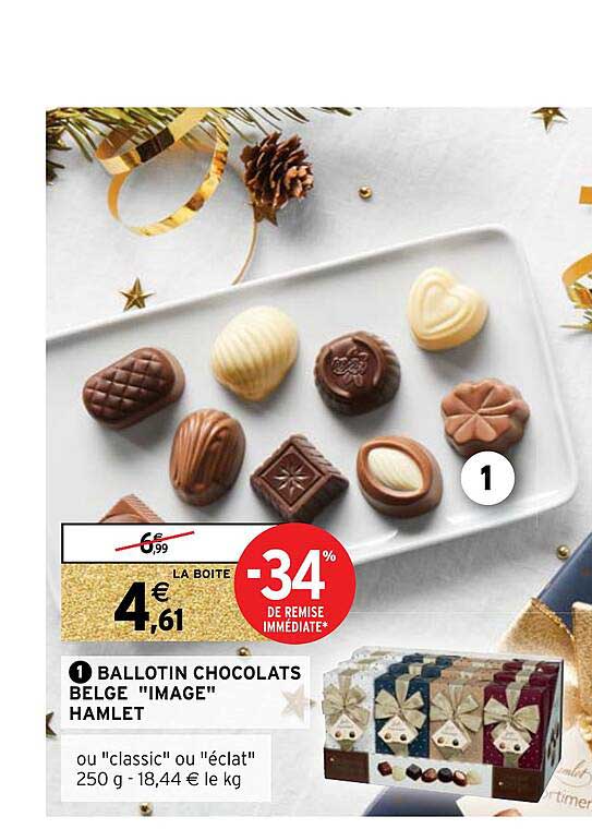 ballotin chocolats belge "image" hamlet