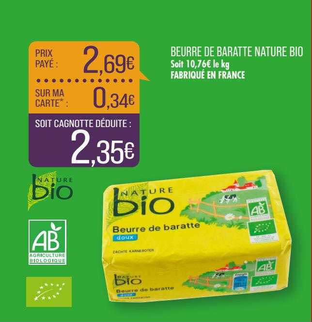 Beurre De Barratte Nature Bio